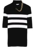 Jean Paul Gaultier striped knitted T-shirt - Black