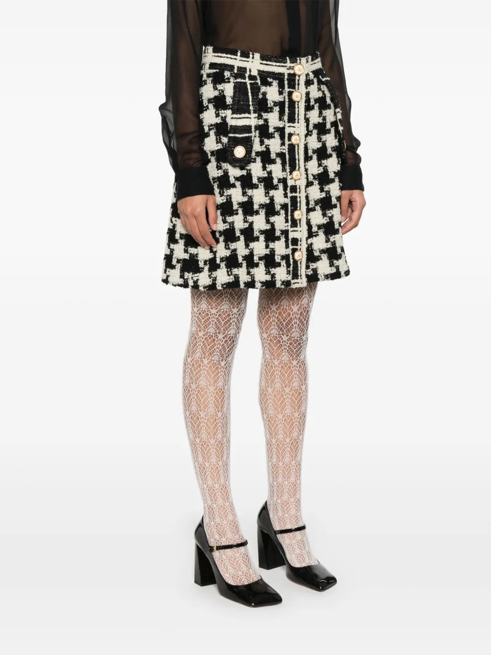 Valentino Garavani Tweed mini-rok Wit
