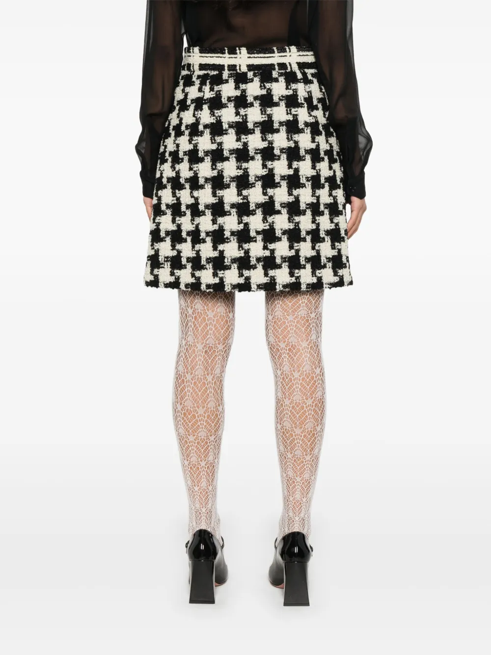 Valentino Garavani Tweed mini-rok Wit
