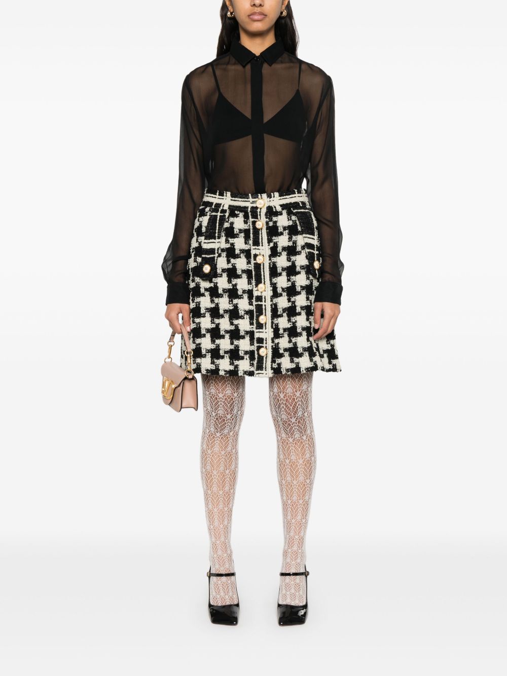 Valentino Garavani tweed mini skirt - White