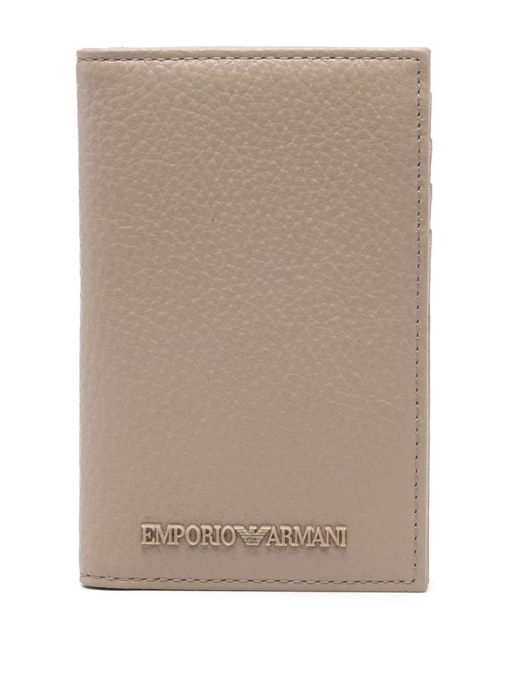 Emporio Armani logo-lettering wallet - Neutrals