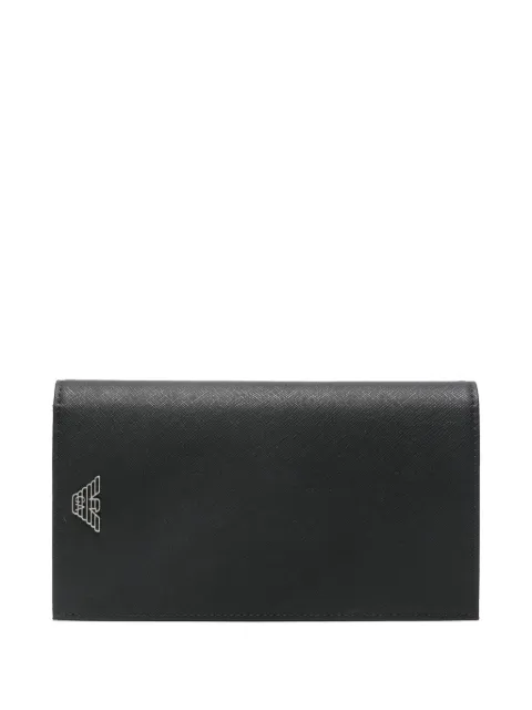Emporio Armani logo-plaque Saffiano wallet