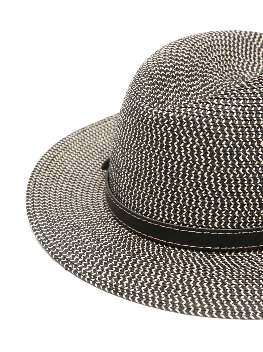 Emporio Armani Fedora hoed met logoplakkaat - Zwart