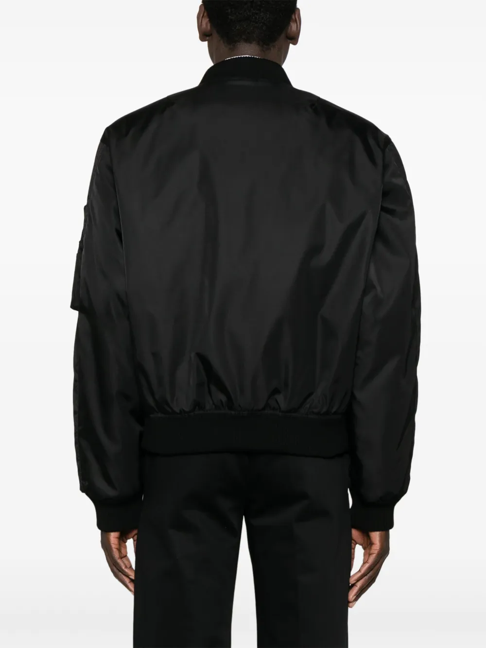 Prada Bomberjack met logo Zwart