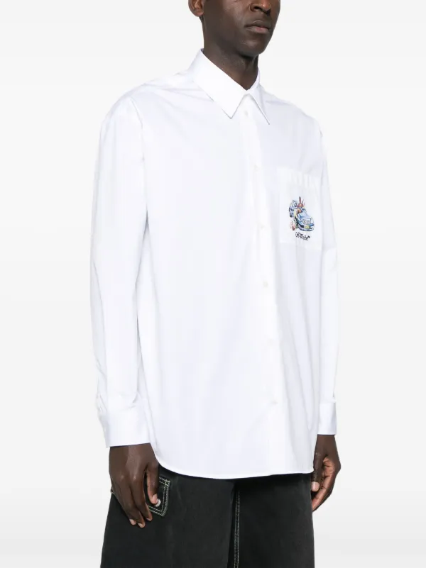 off-white ロゴ Fresco サッカーシャツ 人気 Off-White Fresco Arrow シャツ | ホワイト | FARFETCH JP