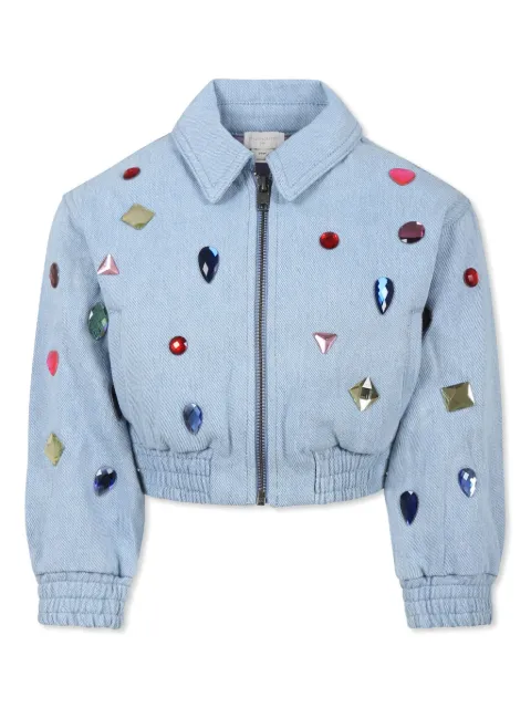 Stella McCartney Kids chamarra con detalles de cristal