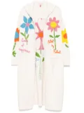 Mira Mikati embroidered floral long cardigan - White