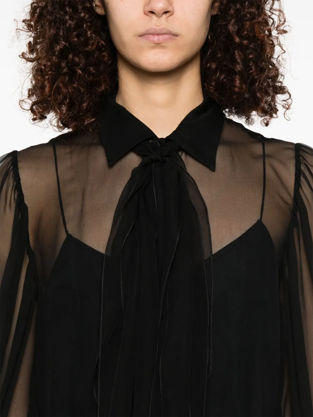 Gucci Chiffon blouse Zwart