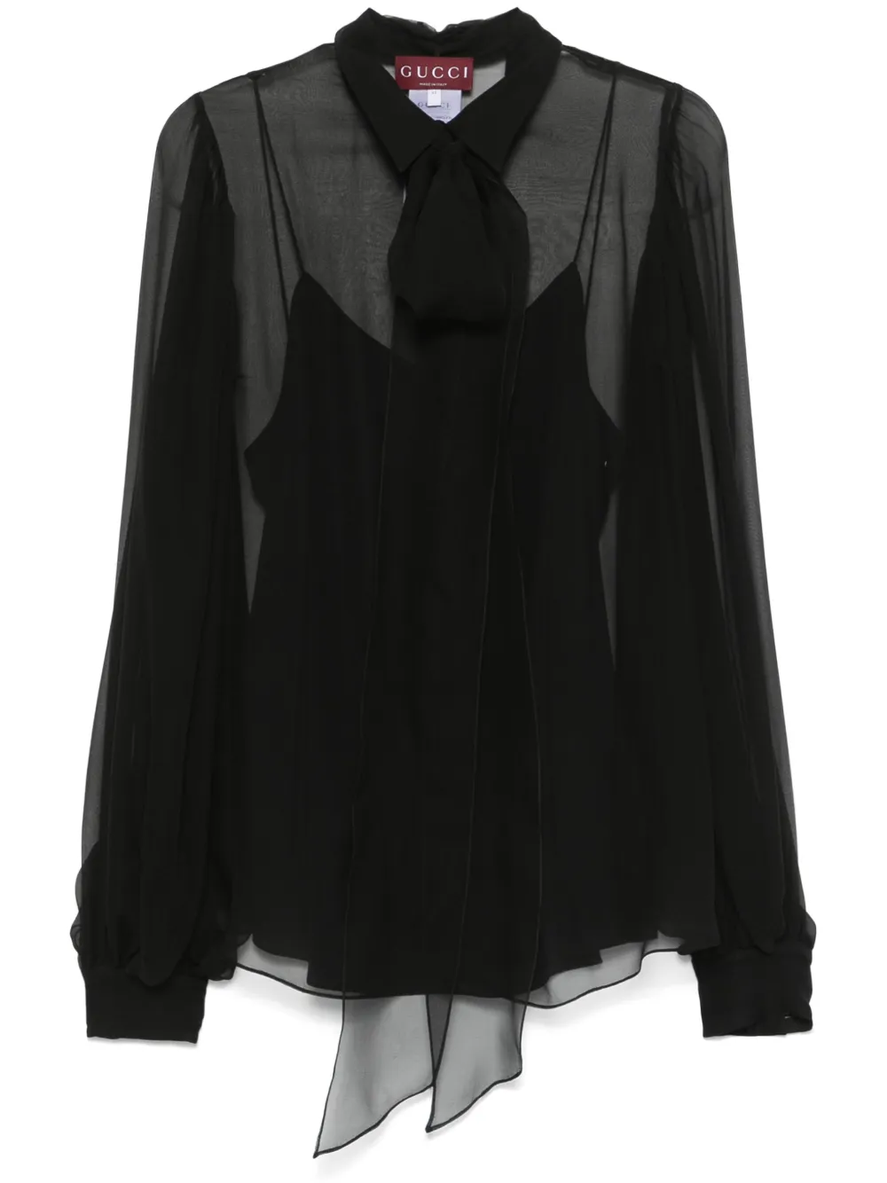 Gucci Chiffon blouse Zwart