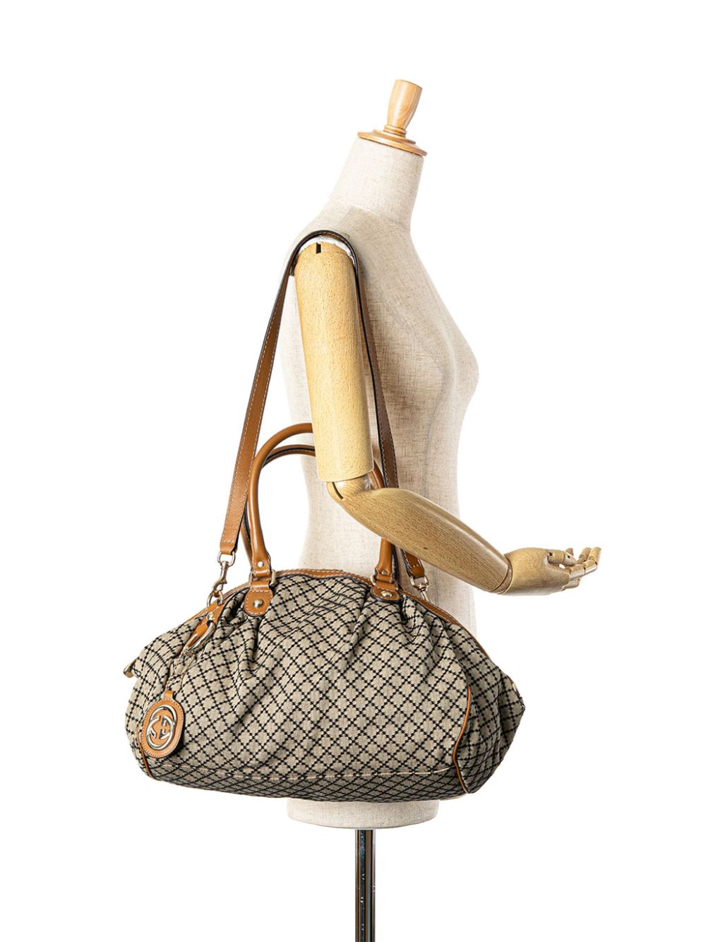 Gucci Pre-Owned 2000-2010 Diamante Canvas Sukey boekentas - Bruin