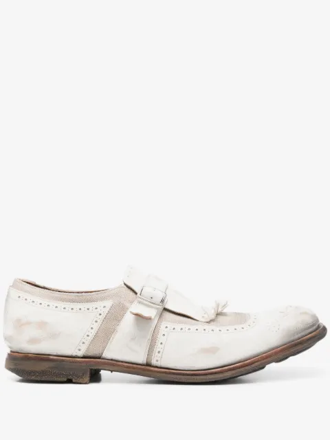 Church's distressed-finish monk shoes