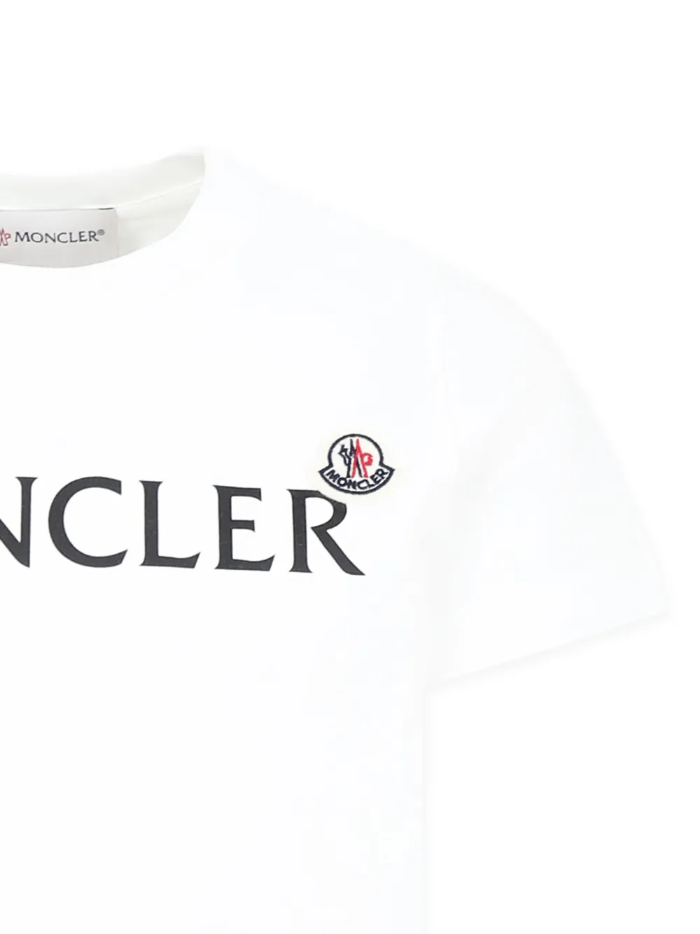 Moncler Enfant T-shirt met logoprint Wit