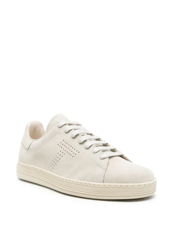 スニーカー TOM FORD 'Warwick' sneakers White J1507LCL423N TOM FORD Men's Warwick Grained Leather Sneakers | Neiman Marcus