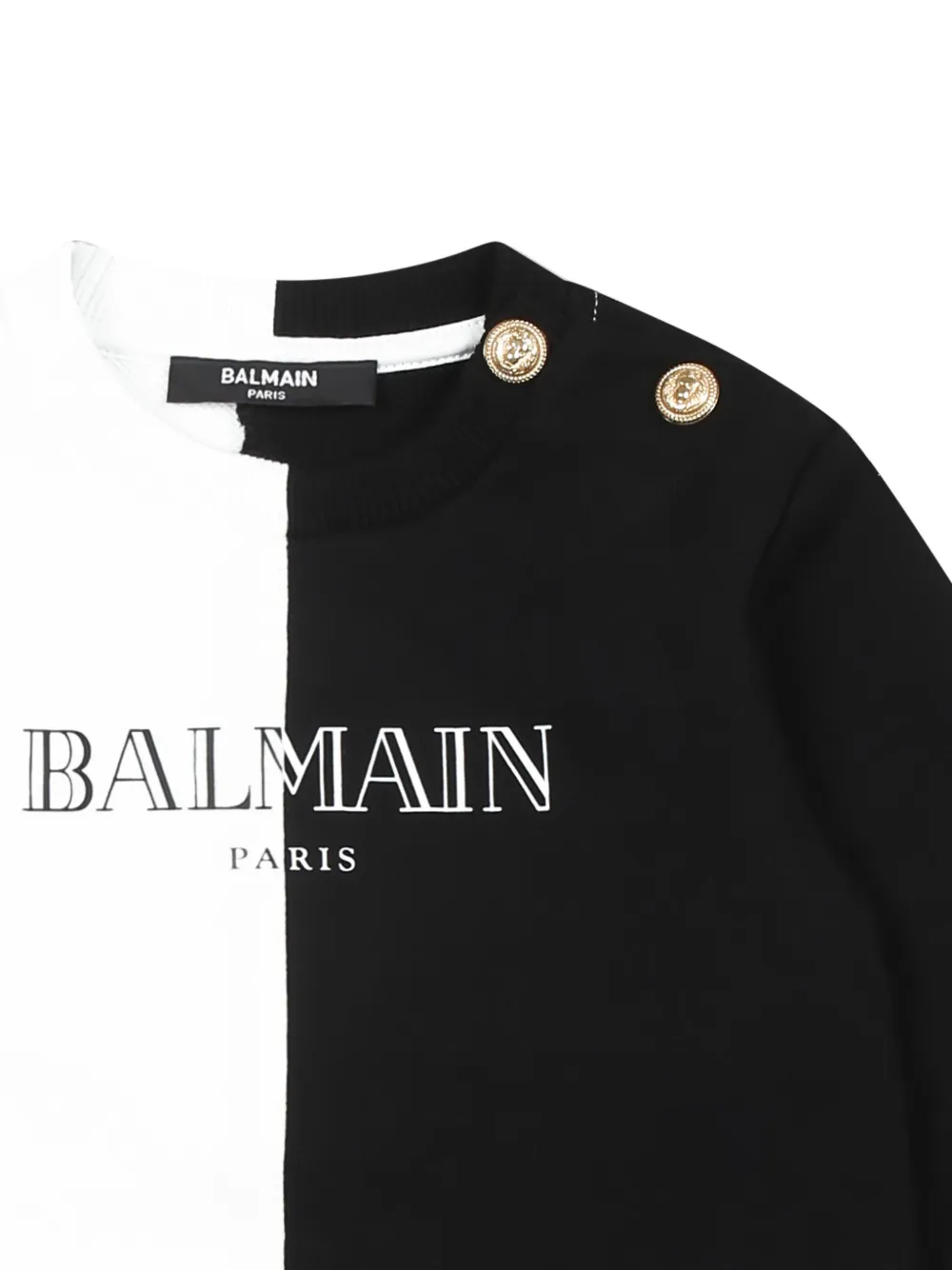 Balmain Kids Sweater met logoprint Wit