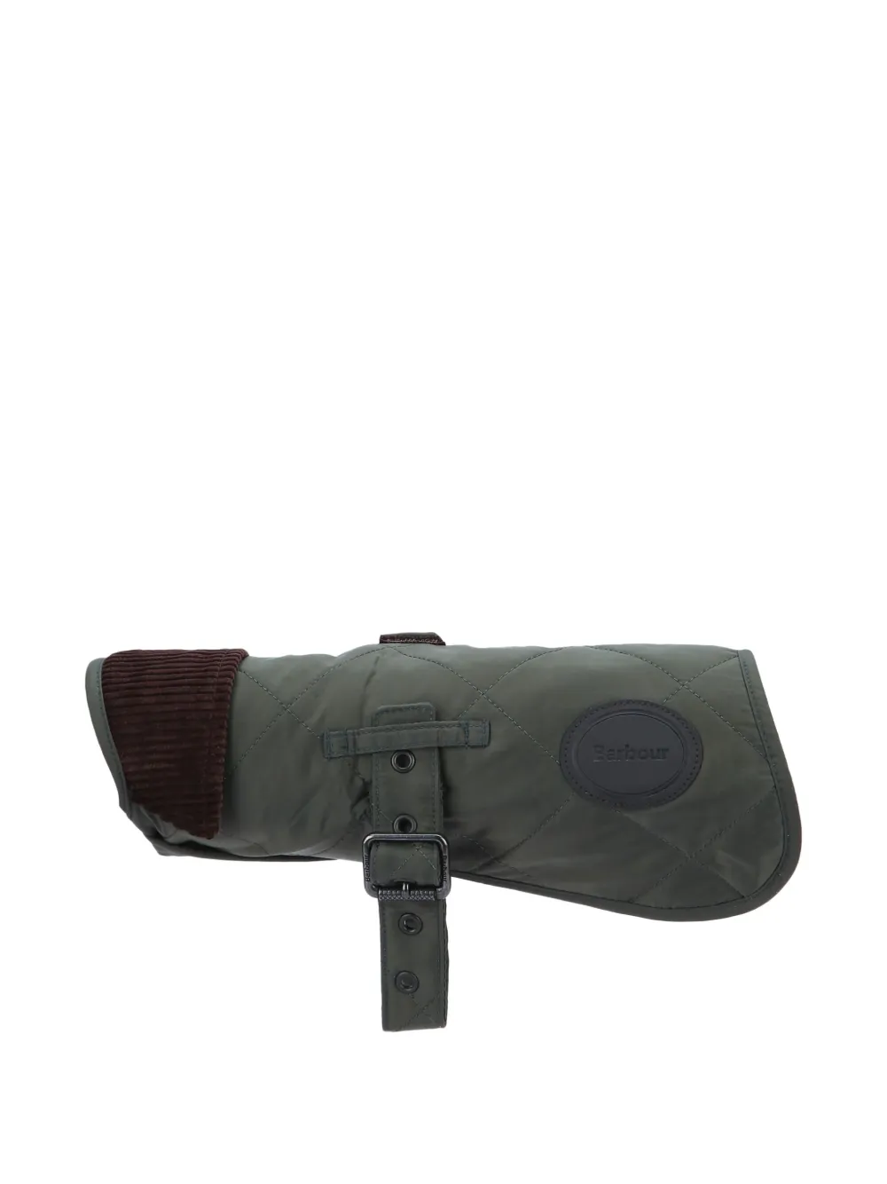 Barbour quilted corduroy-trimmed dog coat Groen