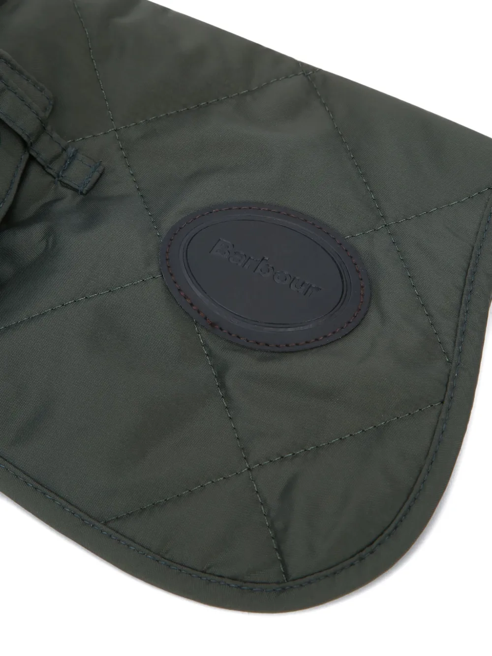 Barbour quilted corduroy-trimmed dog coat Groen