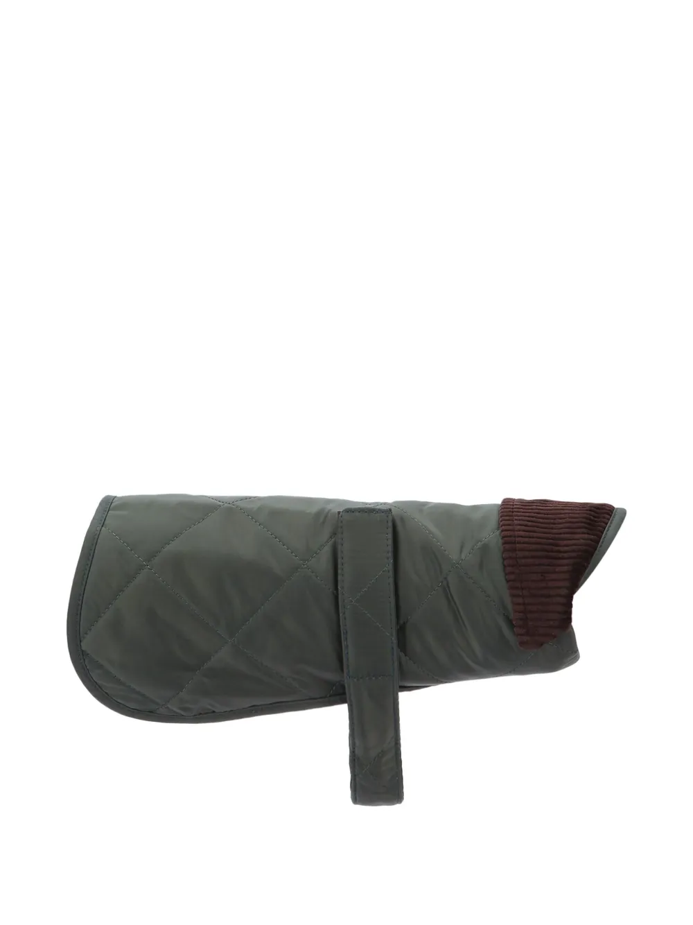 Barbour quilted corduroy-trimmed dog coat Groen