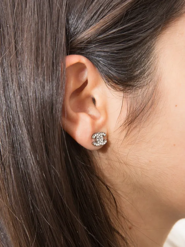 CHANEL Pre-Owned 2010s Interlocking CC Stud Earrings