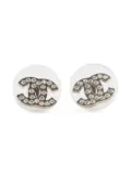 CHANEL Pre-Owned 2010s Interlocking CC stud earrings - Silver