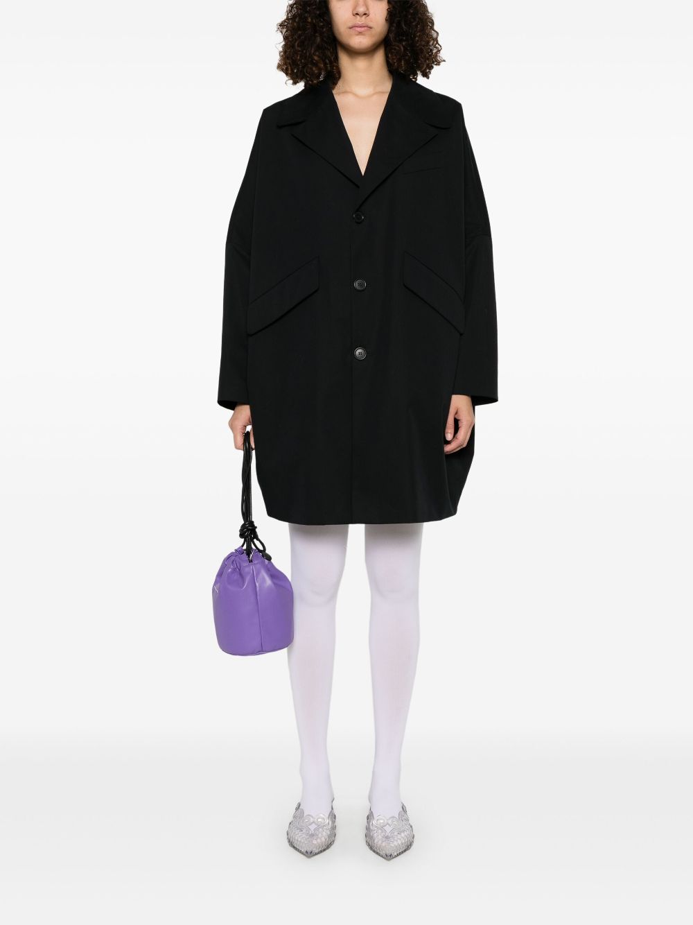 MM6 Maison Margiela cotton coat - Black