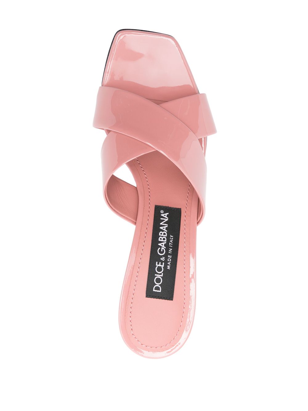 Dolce & Gabbana 80mm patent leather 3.5 mules Pink