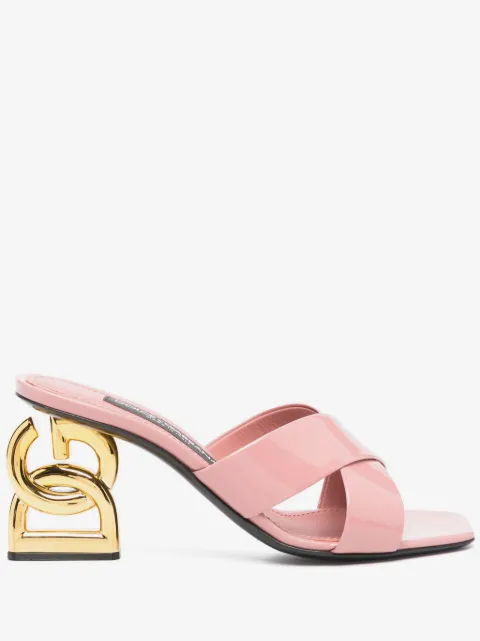 Dolce & Gabbana 75mm branded heel mules