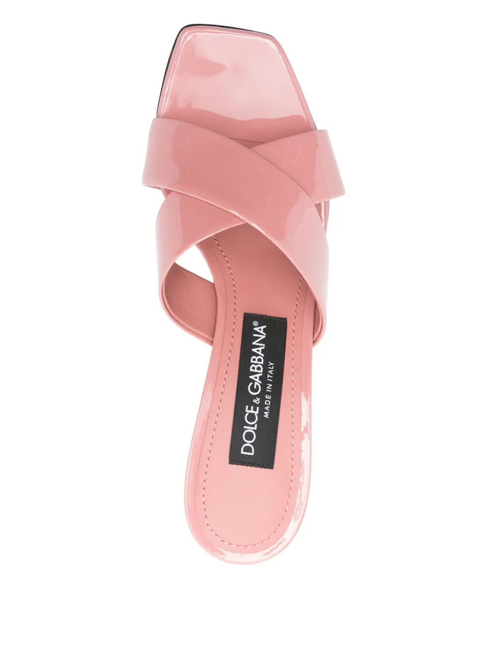 Dolce & Gabbana 80mm patent leather 3.5 mules Pink