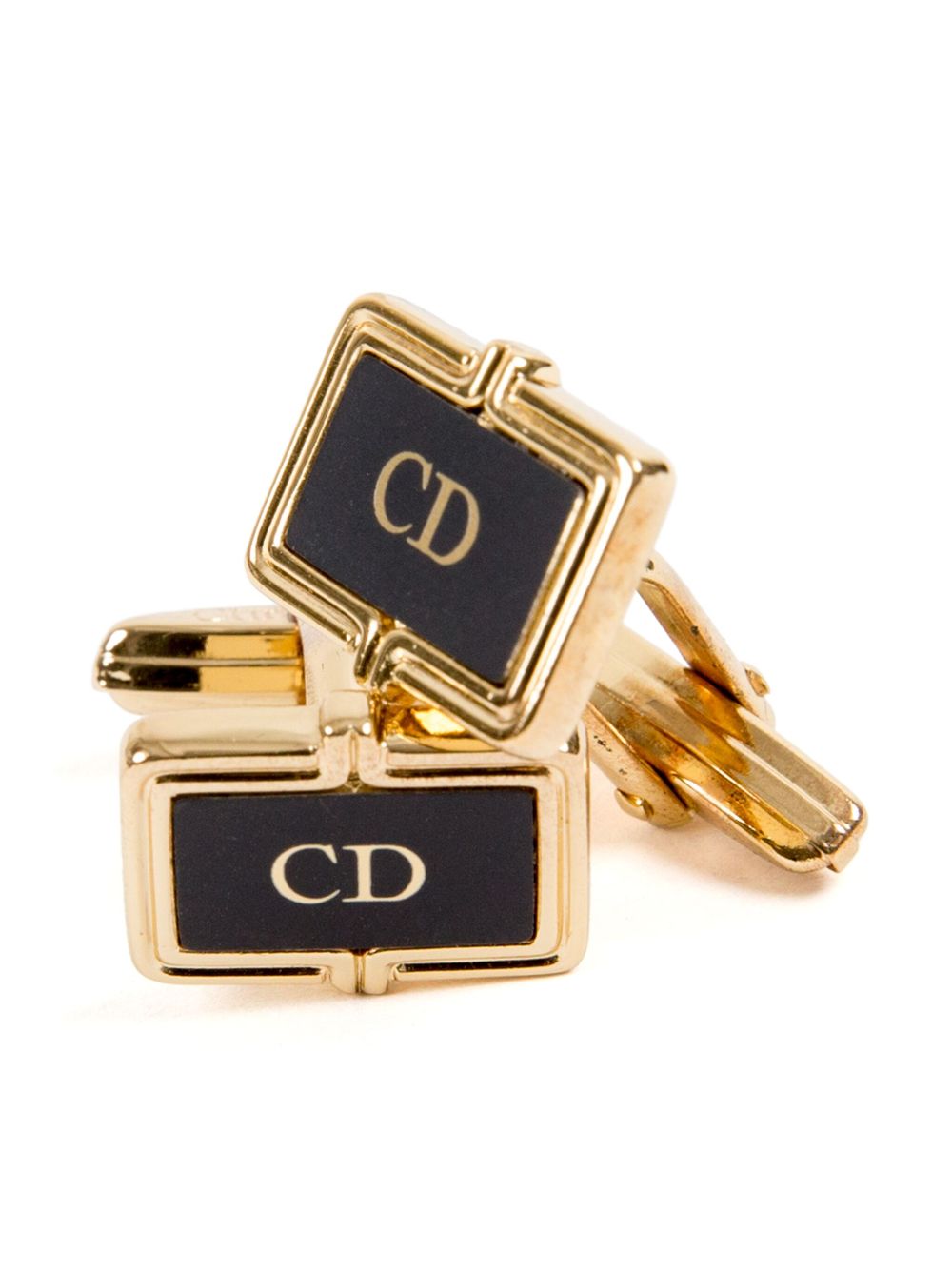 Christian Dior Pre-Owned 1990s CD-logo cufflinks - Goud