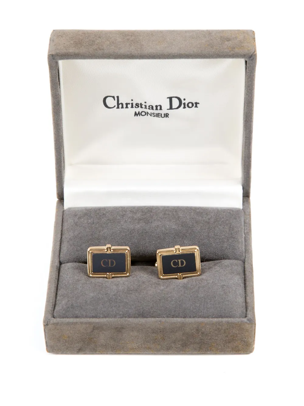 Pre-owned Dior Cd Logo袖扣（1990年代典藏款） In Gold