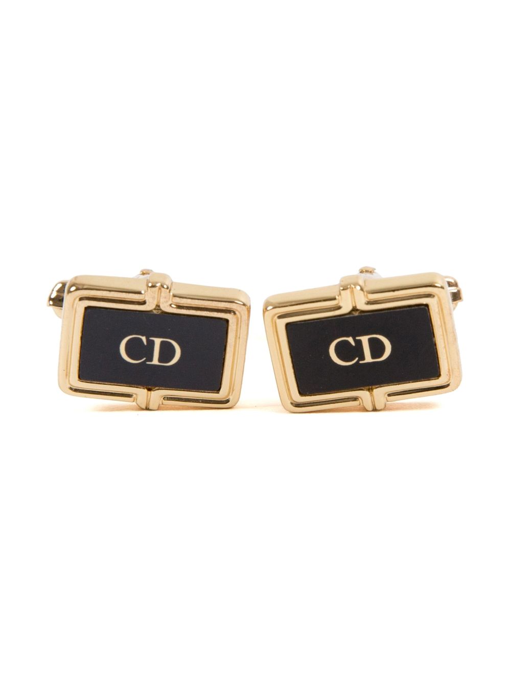 Christian Dior Pre-Owned 1990s CD-logo cufflinks - Gold