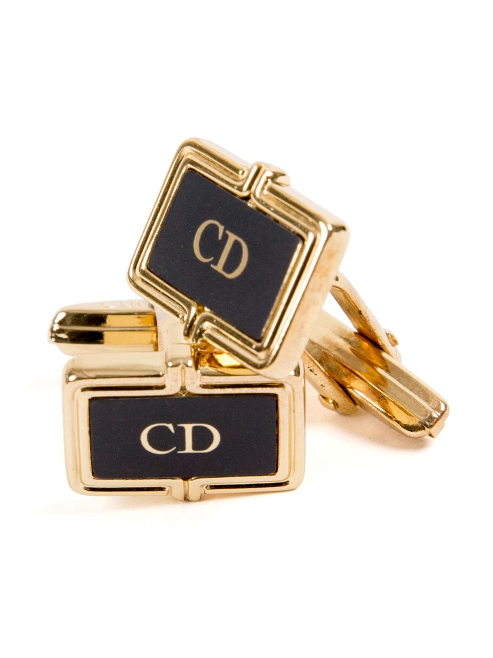 Christian Dior Pre-Owned 1990s CD-logo cufflinks - Gold