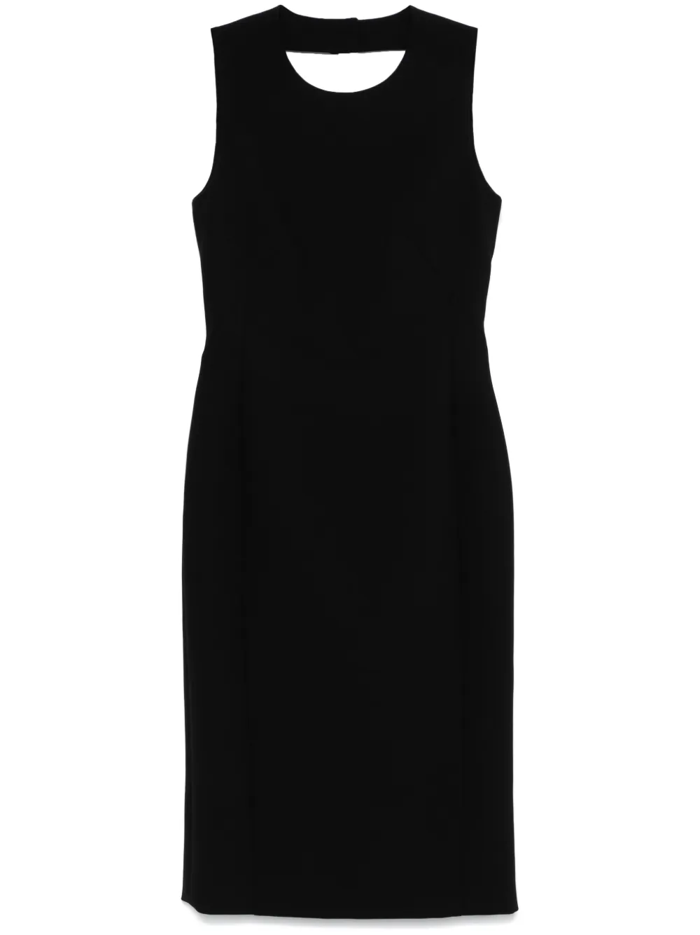 Moschino Midi-jurk met open rug Zwart