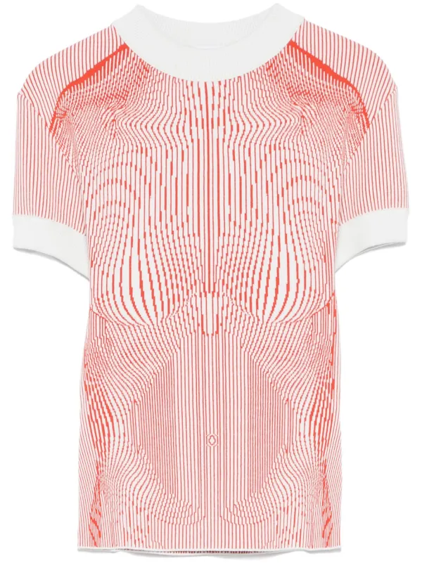 Jean Paul Gaultier The Morphing Pinstripes T-shirt in Green