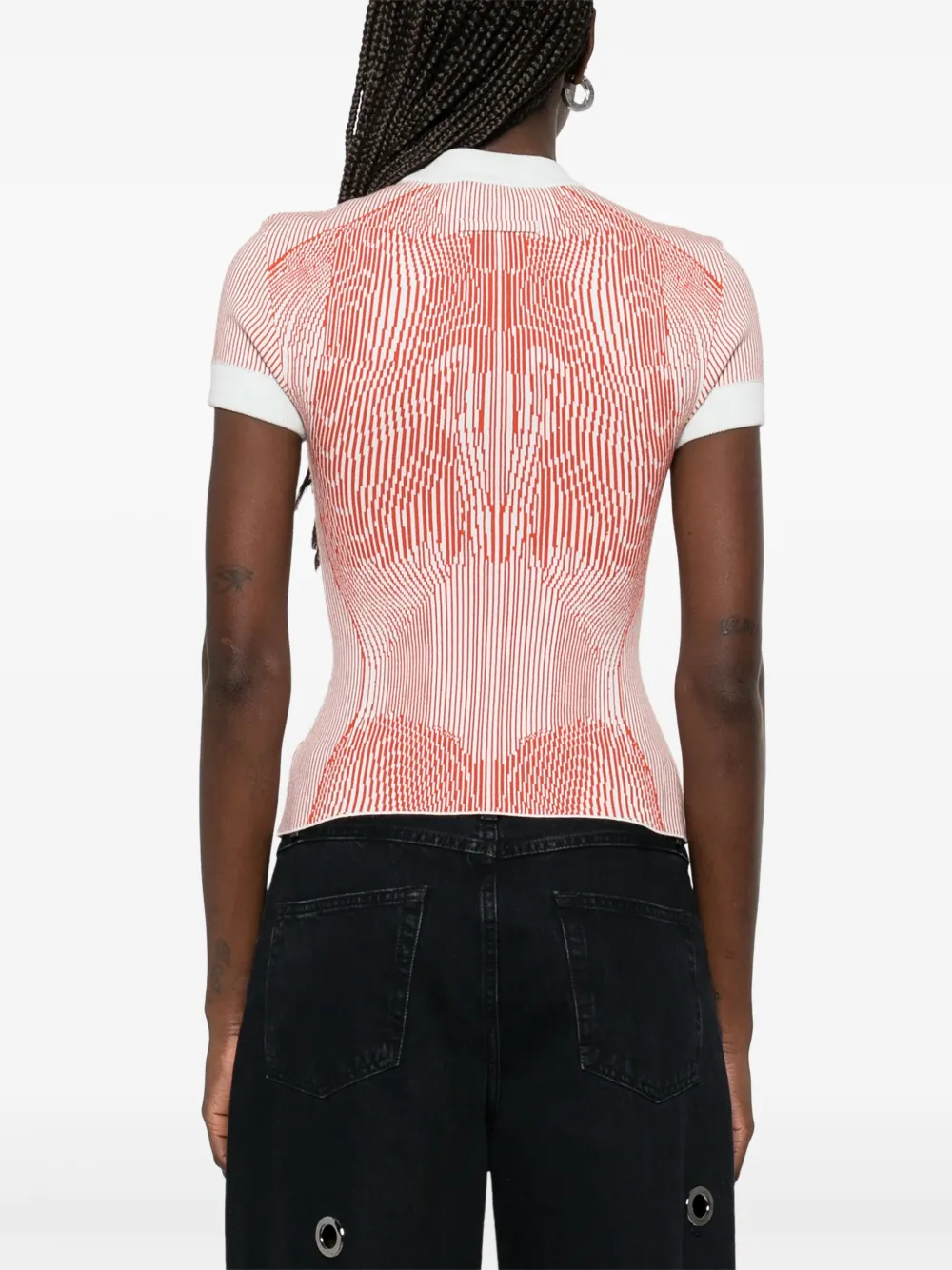 Jean Paul Gaultier The Morphing T-shirt met krijtstreep Groen
