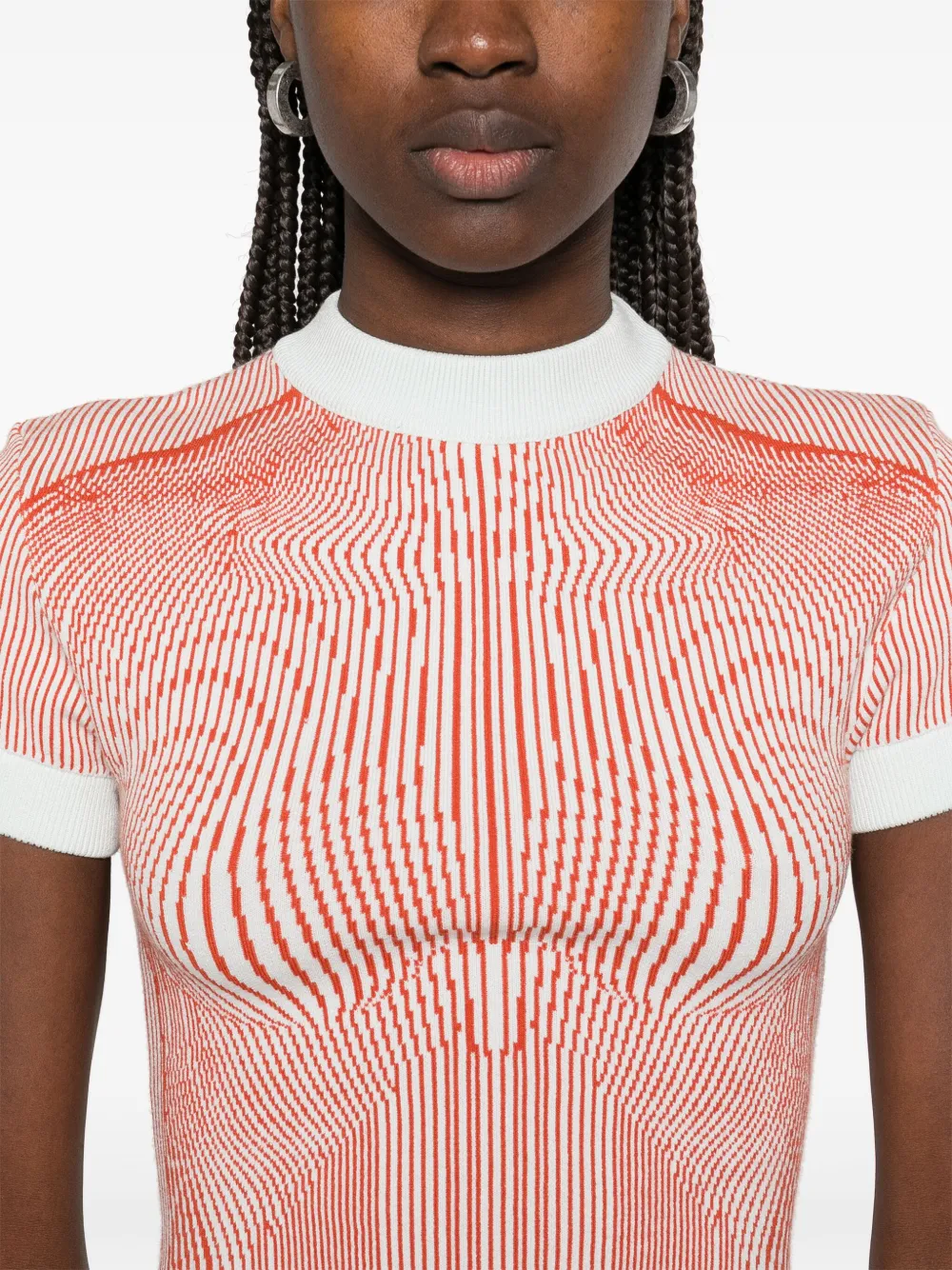 Jean Paul Gaultier The Morphing T-shirt met krijtstreep Groen