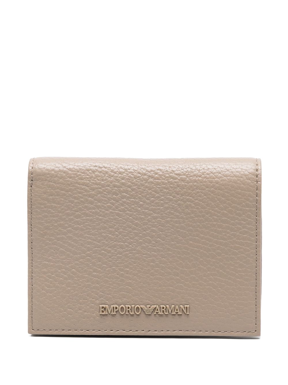 Emporio Armani logo-lettering wallet - Neutrals