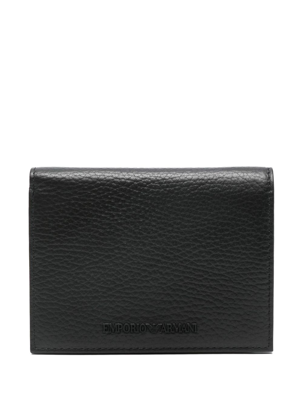 Emporio Armani logo-lettering wallet - Black