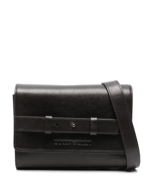Emporio Armani logo-debossed messenger bag