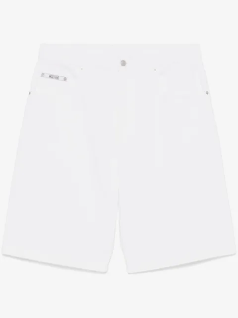 Moschino embroidered-logo denim shorts