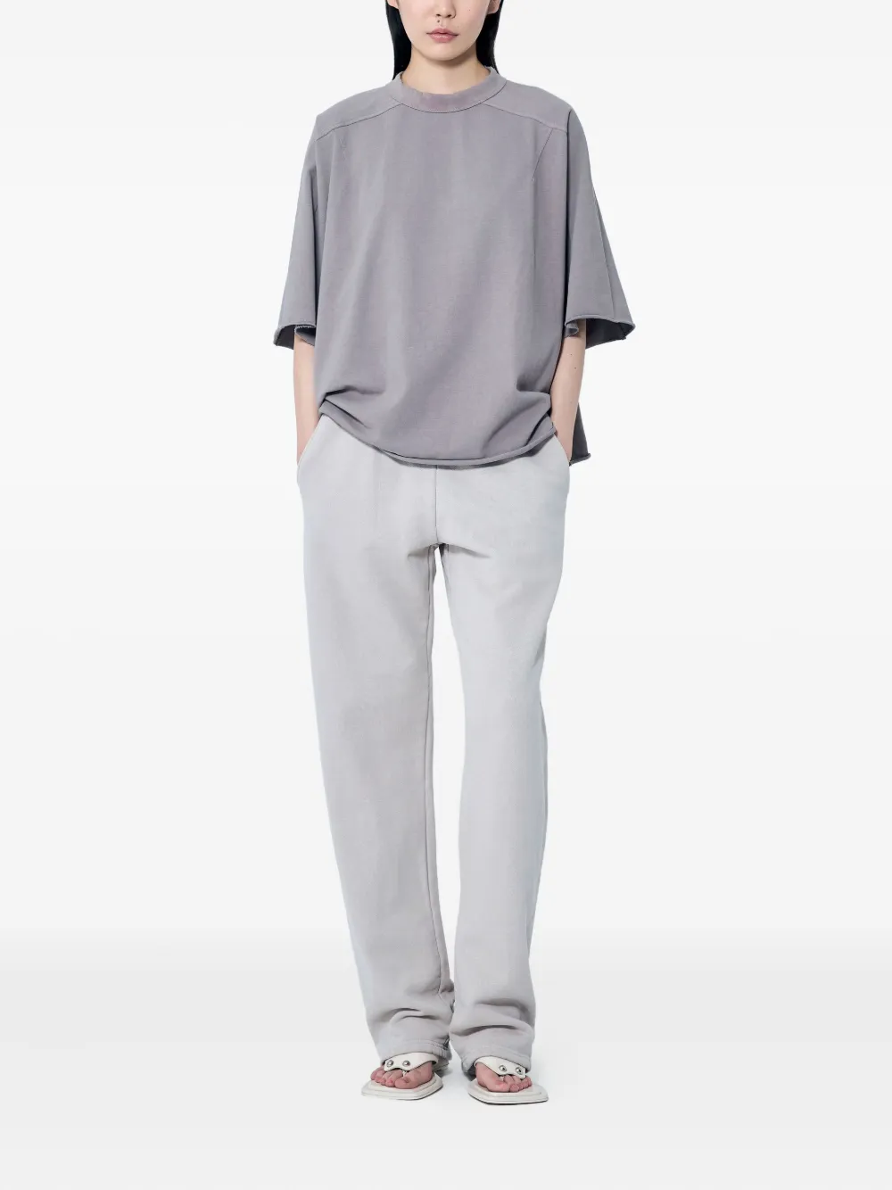 Entire Studios Cotton Oversized T-shirt In Grey