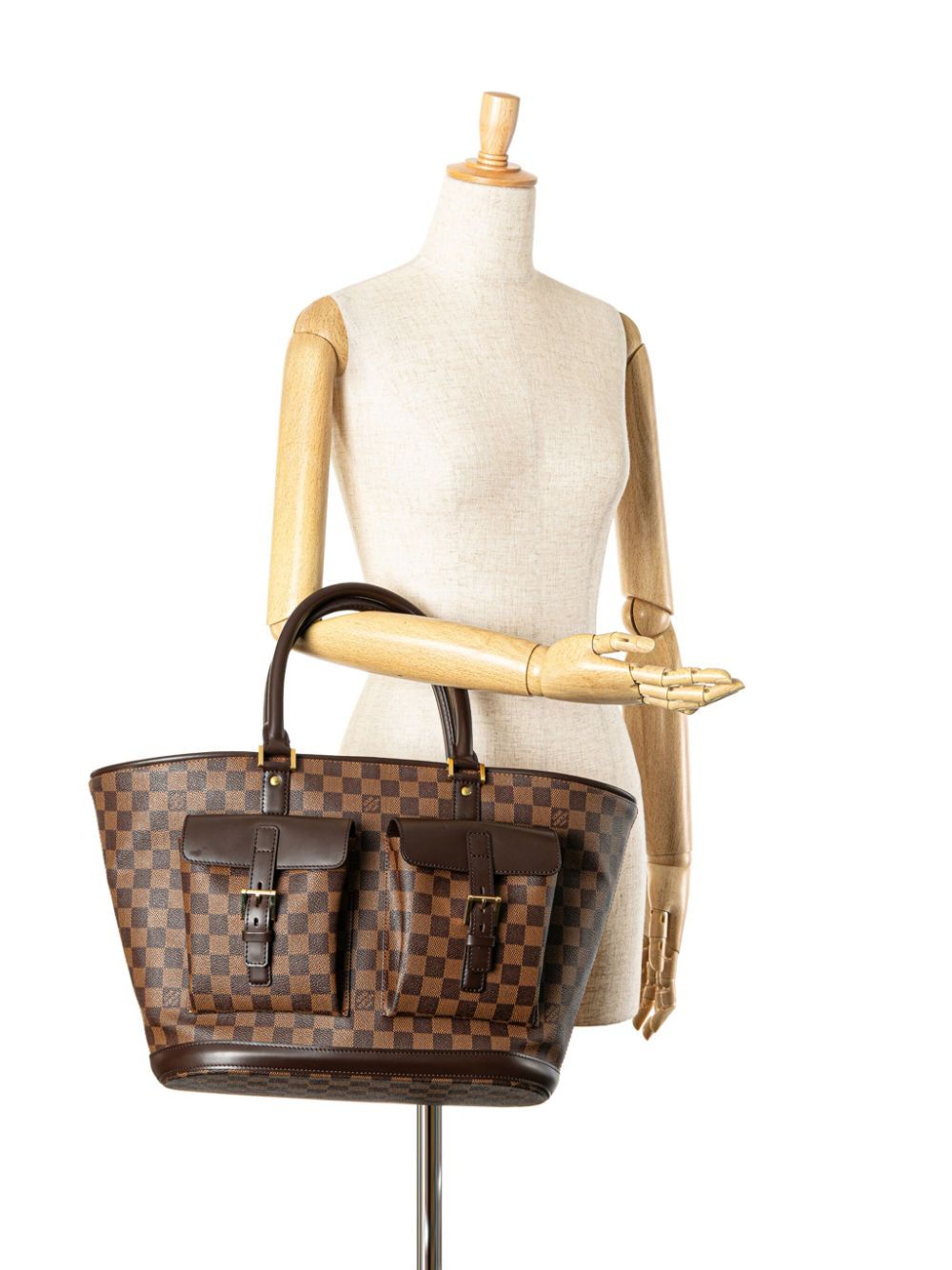 Louis Vuitton Pre-Owned 2004 Damier Ebene Manosque GM shopper - Bruin