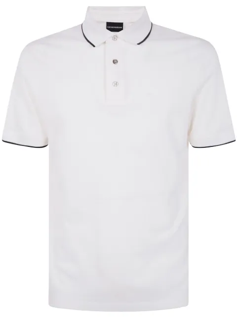 Emporio Armani logo-embroidered cotton polo shirt 