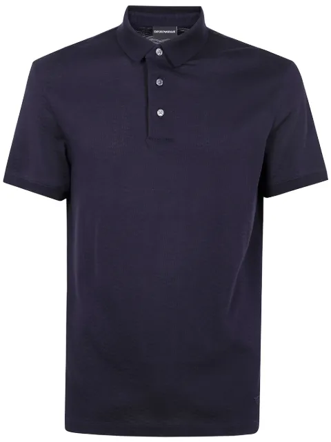 Emporio Armani front button-fastening cotton polo shirt