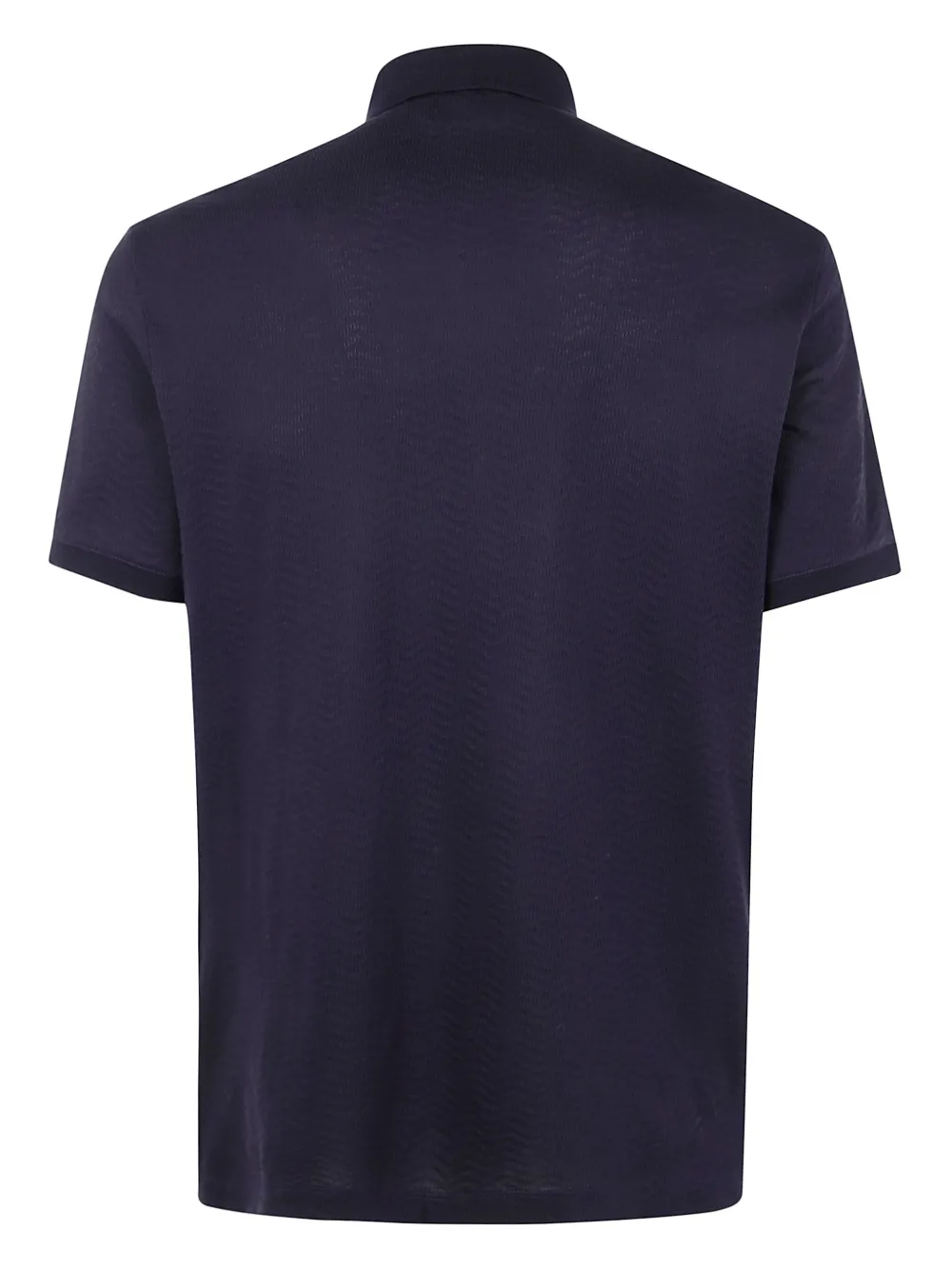 Emporio Armani front button-fastening cotton polo shirt - Blauw