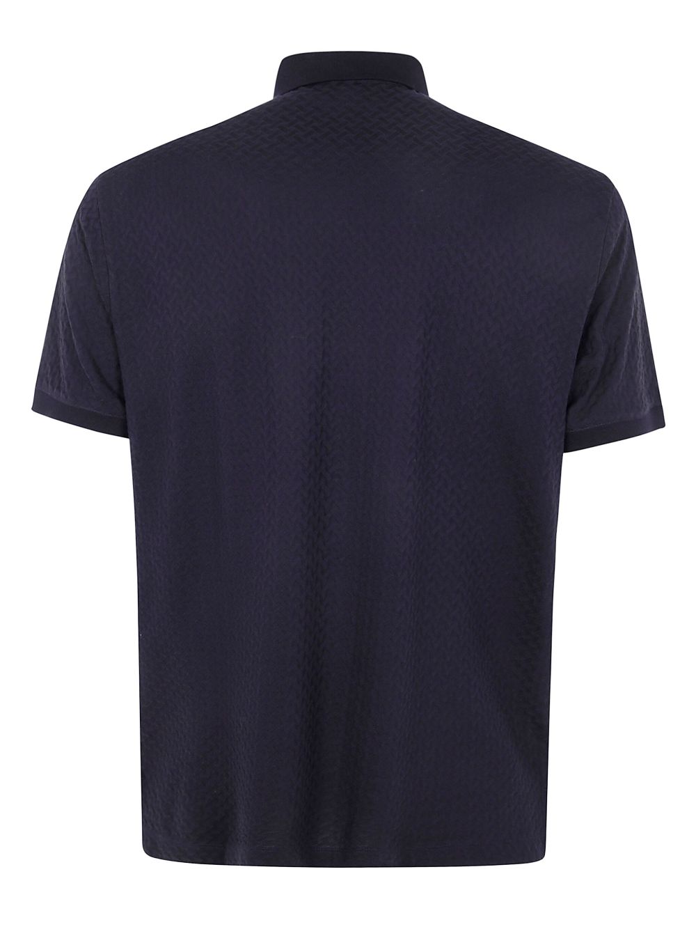 Emporio Armani front button-fastening cotton polo shirt - Blauw