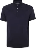 Emporio Armani front button-fastening cotton polo shirt - Blue