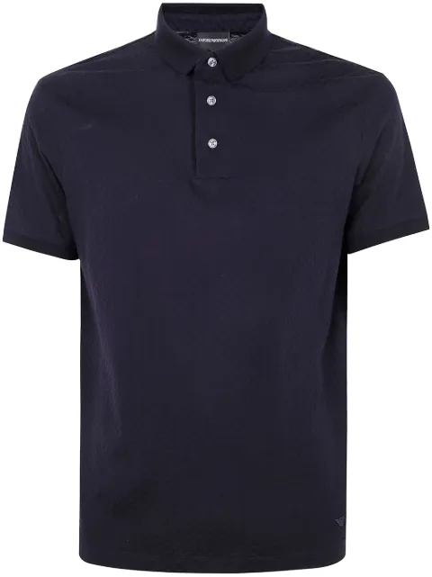 Emporio Armani front button-fastening cotton polo shirt