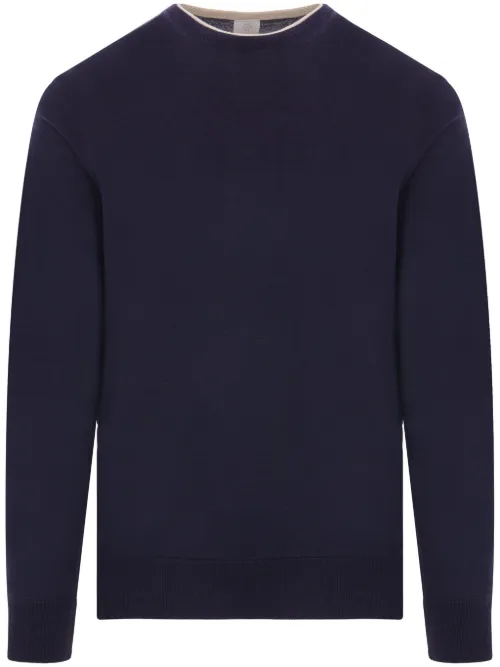 Eleventy pull à col double - Bleu - Eleventy - Modalova