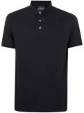 Emporio Armani front button-fastening cotton polo shirt - Black