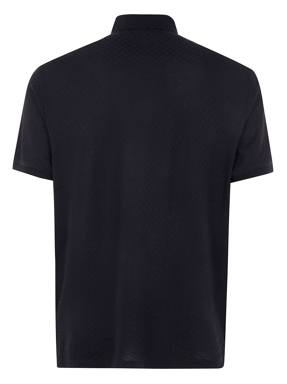 Emporio Armani front button-fastening cotton polo shirt - Zwart